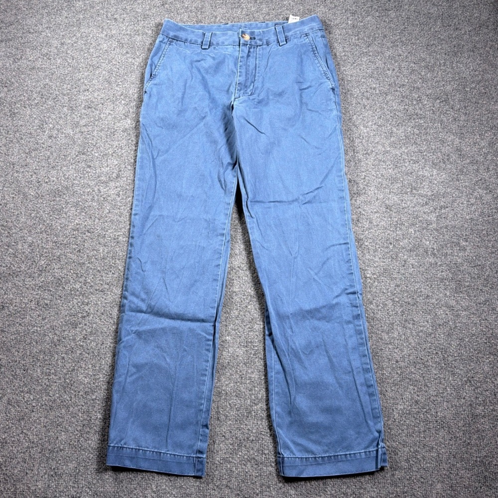 Vineyard Vines Breaker Pants Mens 27x28 Blue Cotton Canvas Chinos Khaki